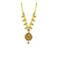 22K Yellow Gold Necklace & Earrings Set W/ CZ, Ruby, Emeralds, Pear Shaped Laxmi Pendants & Gold Ball Accents - Virani Jewelers
