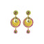 22K Yellow Gold Necklace & Earrings Set W/ Emerald, Ruby, Laxmi Accent Chain and Chandbali Pendant - Virani Jewelers