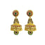 22K Yellow Gold Necklace & Jhumki Earrings Set W/ Pearls, Ruby, Emerald, CZ, Laxmi Pendants & Teardrop Accents - Virani Jewelers