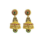 22K Yellow Gold Necklace & Jhumki Earrings Set W/ Pearls, Ruby, Emerald, CZ, Laxmi Pendants & Teardrop Accents - Virani Jewelers |  22K Yellow Gold Necklace & Jhumki Earrings Set W/ Pearls, Ruby, Emerald, CZ, Laxmi Pendants ...