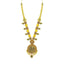22K Yellow Gold Necklace & Earring set W/ Ruby, Emerald, Laxmi Pendant & Gold Ball Accents - Virani Jewelers