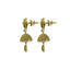 22K Yellow Gold Necklace & Jhumki Earrings Set W/ Kundan & Beaded Three Strand Necklace - Virani Jewelers
