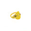 22K Yellow Gold Shield Ring W/ Winged Filigree Floral Details on Round Frame - Virani Jewelers