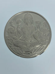 Laxmi Silver Coin with OM engraved on the back - Virani Jewelers