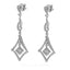 1.77CT Diamond Drop Earrings Set In 18K White Gold W/ Diamond Frames - Virani Jewelers