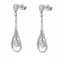 1.36CT Diamond Double Frame Drop Earrings Set In 14K White Gold W/ Floral Frame Setting - Virani Jewelers