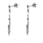 1.38CT Diamond Double Frame Drop Earrings Set In 14K White Gold W/ Geometric Design - Virani Jewelers