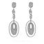 1.4CT Diamond Drop Oval Earrings Set In 14K White Gold - Virani Jewelers