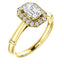Pave Diamond Halo Solitaire Engagement Ring - Virani Jewelers
