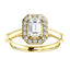Pave Diamond Halo Solitaire Engagement Ring - Virani Jewelers