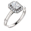 Pave Diamond Halo Solitaire Engagement Ring - Virani Jewelers