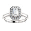 Pave Diamond Halo Solitaire Engagement Ring - Virani Jewelers
