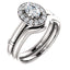 Pave Diamond Halo Solitaire Engagement Ring - Virani Jewelers