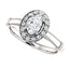 Pave Diamond Halo Solitaire Engagement Ring - Virani Jewelers