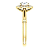 Pave Diamond Halo Solitaire Engagement Ring - Virani Jewelers | 