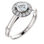 Pave Diamond Halo Solitaire Engagement Ring - Virani Jewelers