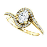 Solitaire Diamond Bypass Engagement Ring W/ Channel Set Band - Virani Jewelers | 
Custom design a gorgeous bypass solitaire engagement ring with a channel-set diamond band. You g...