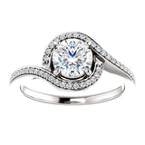 Show | 
Custom design a gorgeous bypass solitaire engagement ring with a channel-set diamond band. You g...