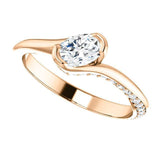 Solitaire Diamond Bypass Engagement Ring - Virani Jewelers | 