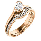 Solitaire Diamond Bypass Engagement Ring - Virani Jewelers | 