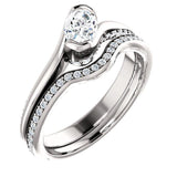Solitaire Diamond Bypass Engagement Ring - Virani Jewelers | 