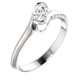 Solitaire Diamond Bypass Engagement Ring - Virani Jewelers | 