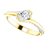 Solitaire Diamond Bypass Engagement Ring - Virani Jewelers | 