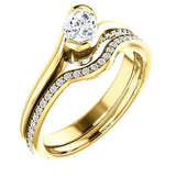 Solitaire Diamond Bypass Engagement Ring - Virani Jewelers | 