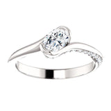 Solitaire Diamond Bypass Engagement Ring - Virani Jewelers | 