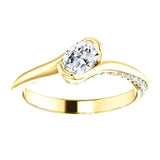 Solitaire Diamond Bypass Engagement Ring - Virani Jewelers | 