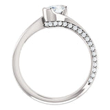 Solitaire Diamond Bypass Engagement Ring - Virani Jewelers | 