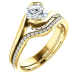 Solitaire Diamond Bypass Engagement Ring - Virani Jewelers | 