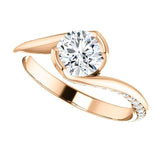 Solitaire Diamond Bypass Engagement Ring - Virani Jewelers | 