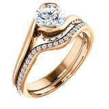 Solitaire Diamond Bypass Engagement Ring - Virani Jewelers | 