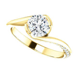 Solitaire Diamond Bypass Engagement Ring - Virani Jewelers | 