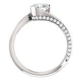 Solitaire Diamond Bypass Engagement Ring - Virani Jewelers | 