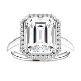 Four Prong High Set Diamond Engagement Ring W/ Band - Virani Jewelers | 