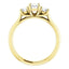 Three Stone Diamond Engagement Ring, Round Side Stone - Virani Jewelers