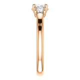 Three Stone Diamond Engagement Ring, Round Side Stone - Virani Jewelers | 