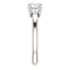 Three Stone Diamond Engagement Ring, Round Side Stone - Virani Jewelers