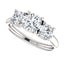Three Stone Diamond Engagement Ring, Round Side Stone - Virani Jewelers