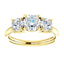 Three Stone Diamond Engagement Ring, Round Side Stone - Virani Jewelers