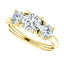 Three Stone Diamond Engagement Ring, Round Side Stone - Virani Jewelers