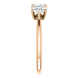 Tri Stone Diamond Engagement Ring Emerald Side Stone - Virani Jewelers | 