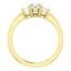 Tri Stone Diamond Engagement Ring Emerald Side Stone - Virani Jewelers