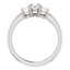 Tri Stone Diamond Engagement Ring Emerald Side Stone - Virani Jewelers