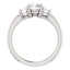 Tri Stone Diamond Engagement Ring Emerald Side Stone - Virani Jewelers