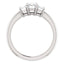 Tri Stone Diamond Engagement Ring Emerald Side Stone - Virani Jewelers