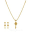 22K Yellow Gold Beaded Necklace & Drop Earrings W/ Gold Honeycomb Design - Virani Jewelers