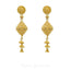 22K Yellow Gold Beaded Necklace & Drop Earrings W/ Gold Honeycomb Design - Virani Jewelers